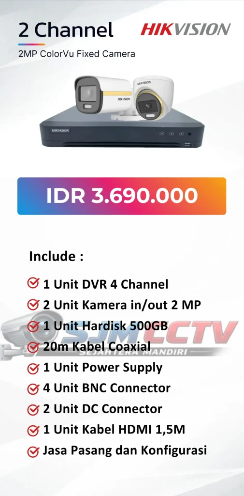 Hikvision 2 Channel Colorvu
