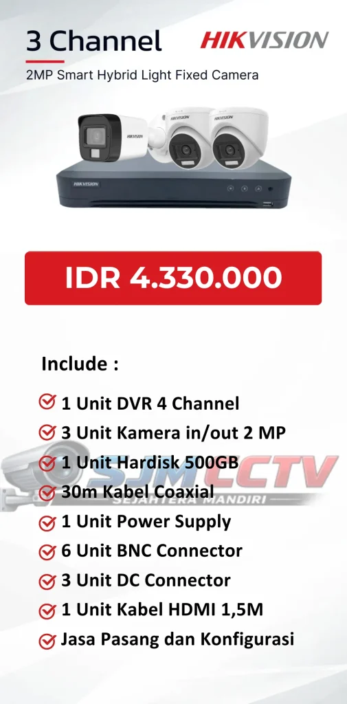 Hikvision 3 Channel Analog