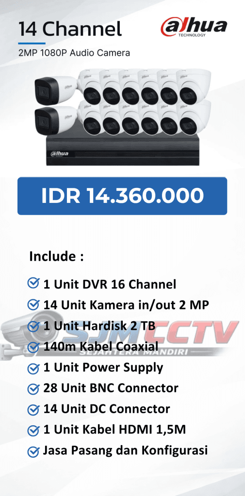 dahua 14 channel audio