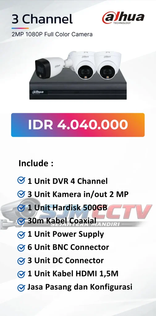 dahua 3 channel colorvu