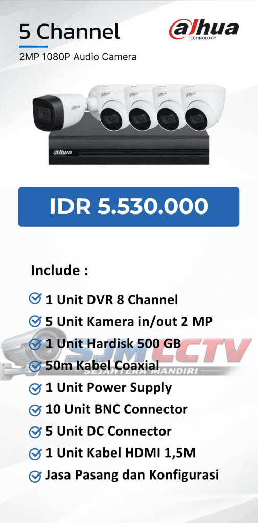 dahua 5 channel audio