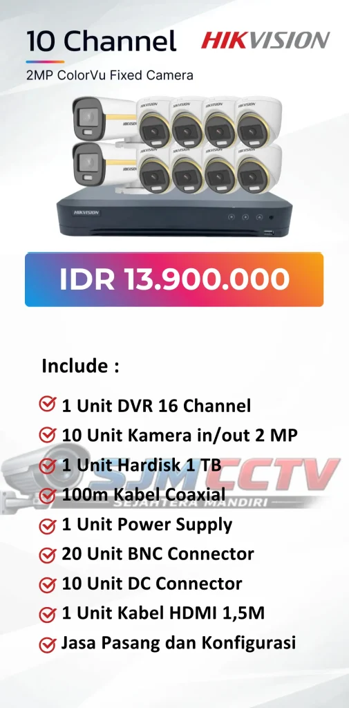 hikvision 10 channel colorvu
