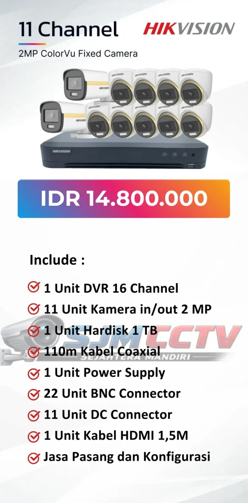 hikvision 11 channel colorvu