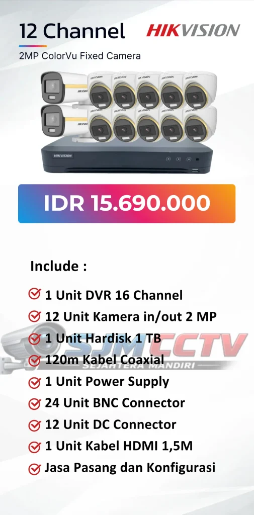 hikvision 12 channel colorvu