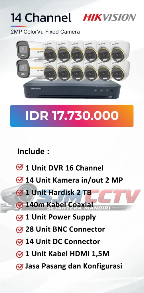hikvision 14 channel colorvu