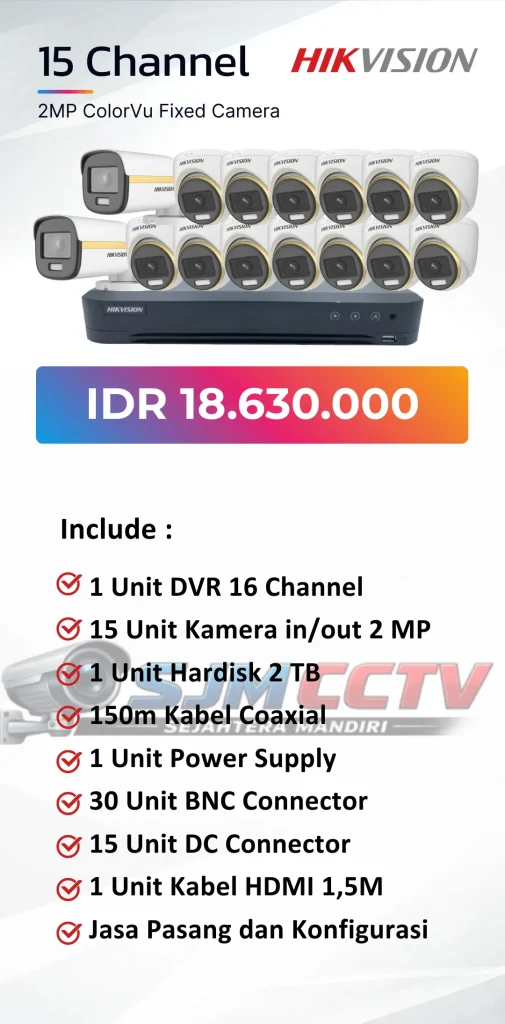 hikvision 15 channel colorvu