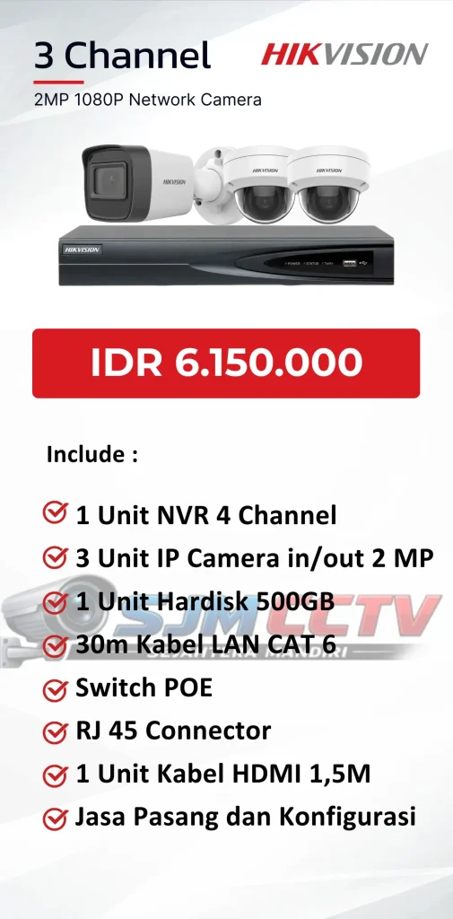 hikvision 3 channel ipcam