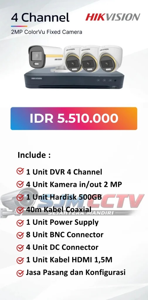 hikvision 4 channel colorvu
