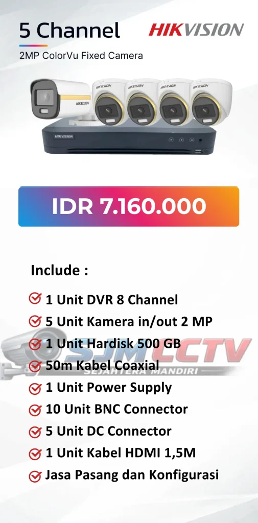 hikvision 5 channel colorvu