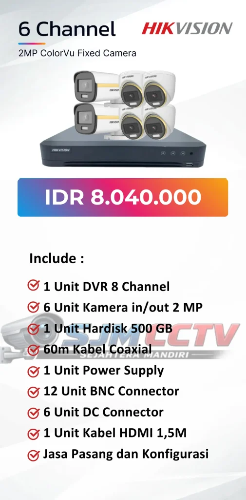 hikvision 6 channel colorvu