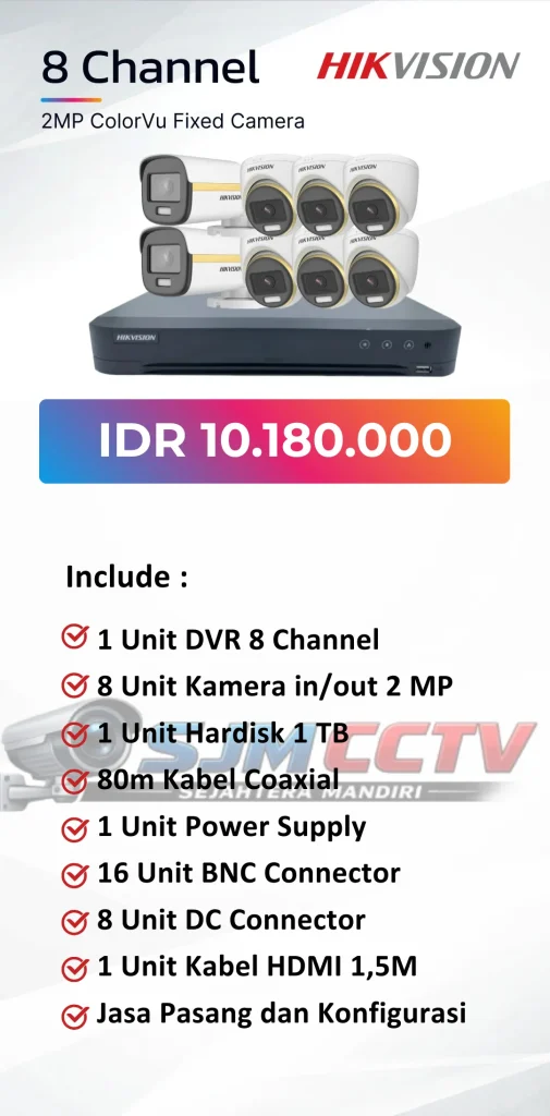 hikvision 8 channel colorvu