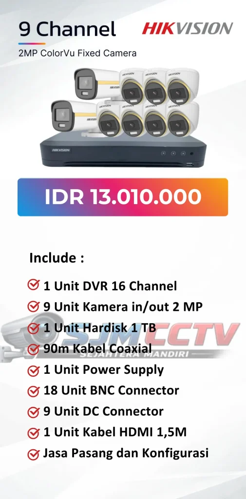 hikvision 9 channel colorvu