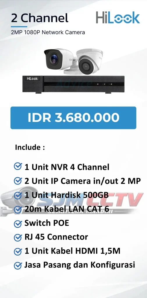 hilook 2 channel ipcam