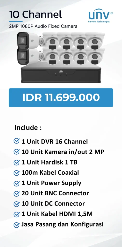 uniview 10 channel audio